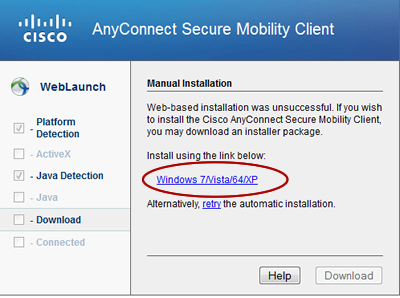 install cisco anyconnect